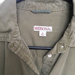 Target Merona olive green button down